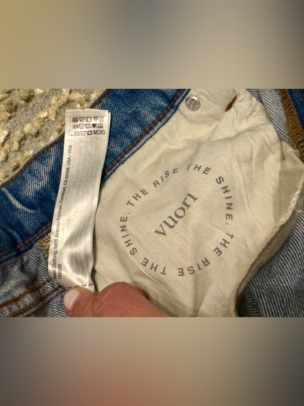 Vuori Vintage Wide Leg Jeans Light Wash Indigo Size 27 NWOT - Picture 7 of 16